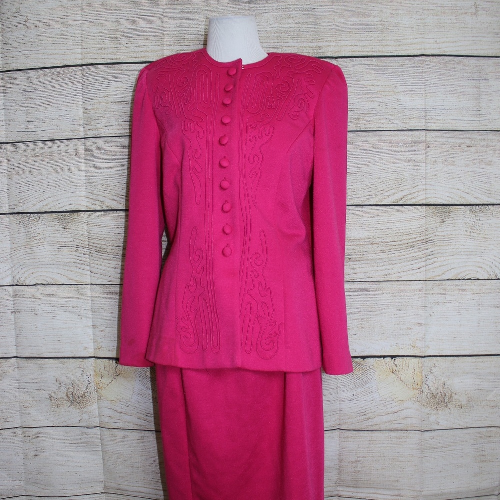 Women's Vintage Two Piece Pink Suit